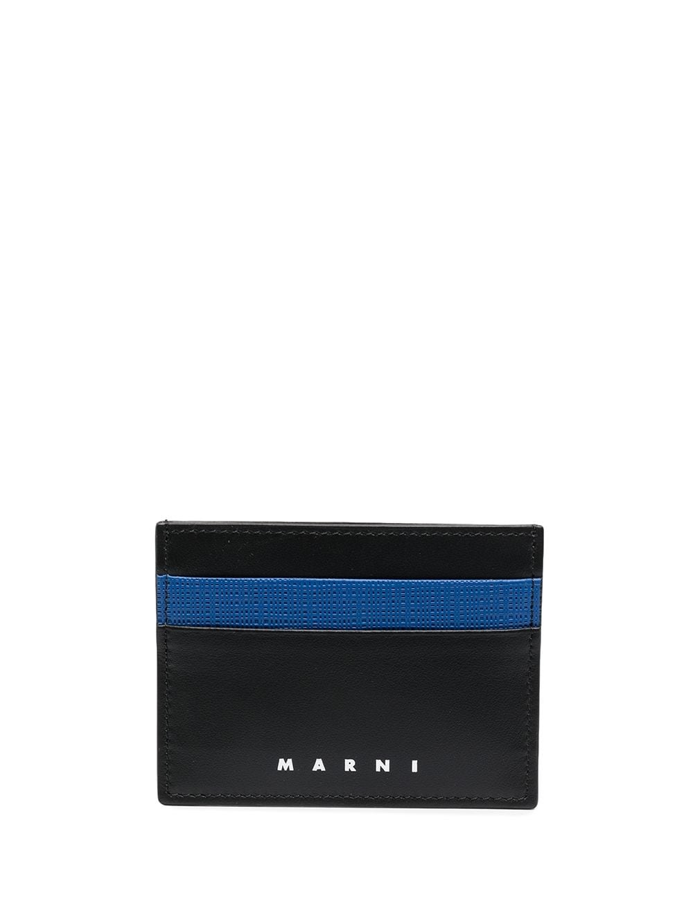 logo-embossed leather cardholder - 1