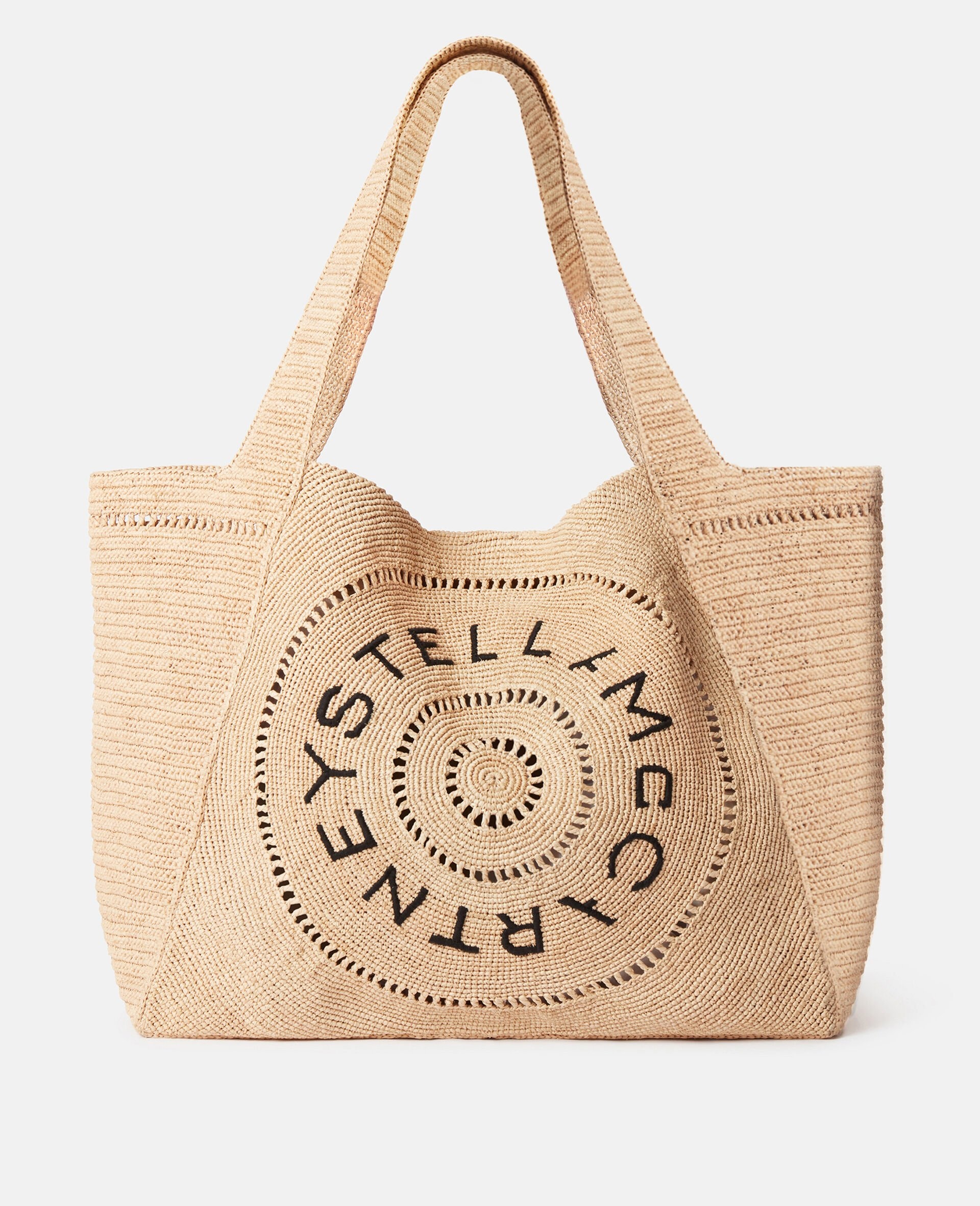 Stella McCartney Logo Raffia Large Tote Bag | REVERSIBLE