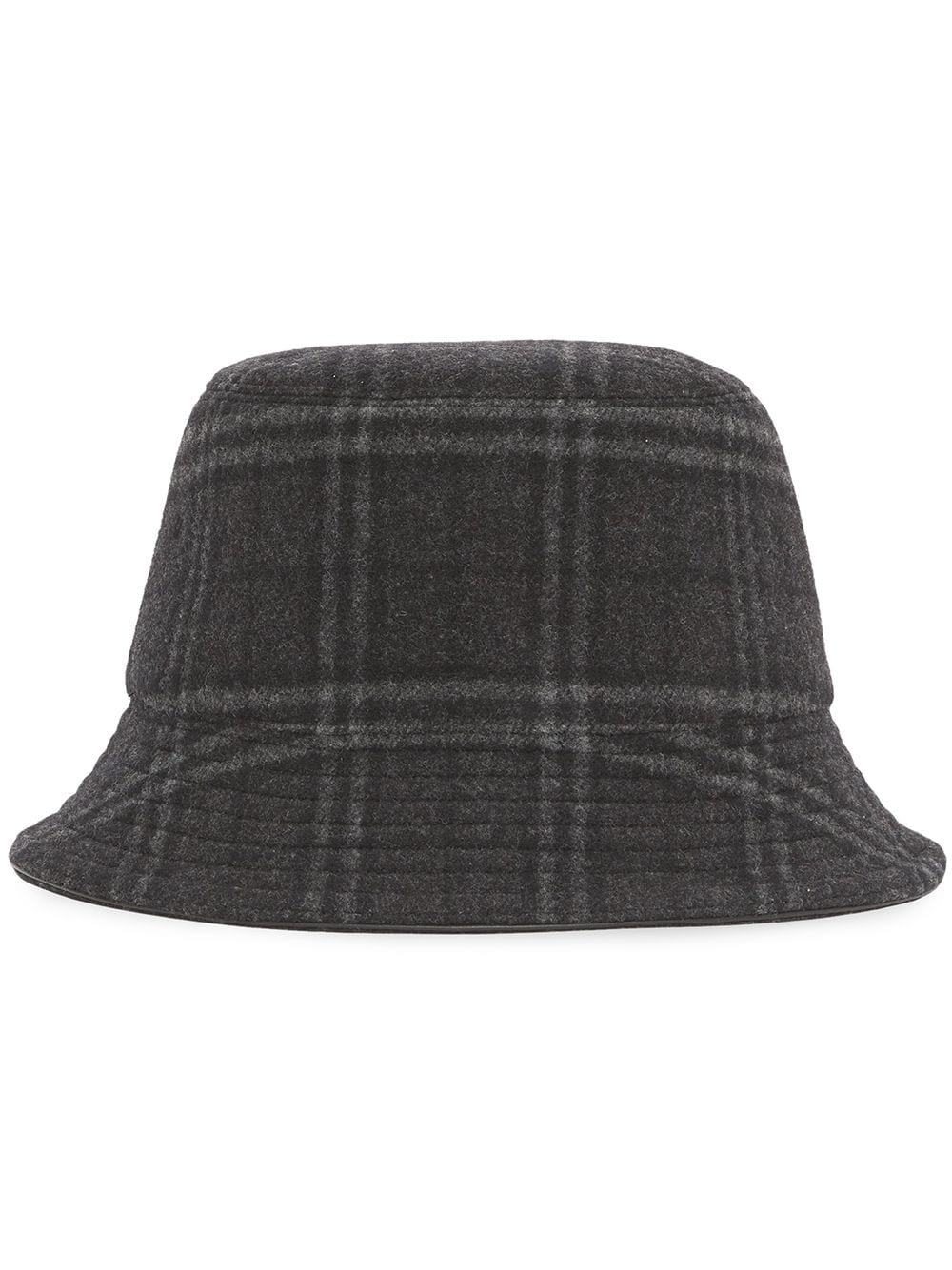 check-print bucket hat - 1