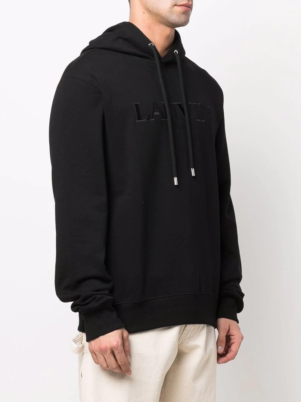 logo-embroidered hoodie - 3