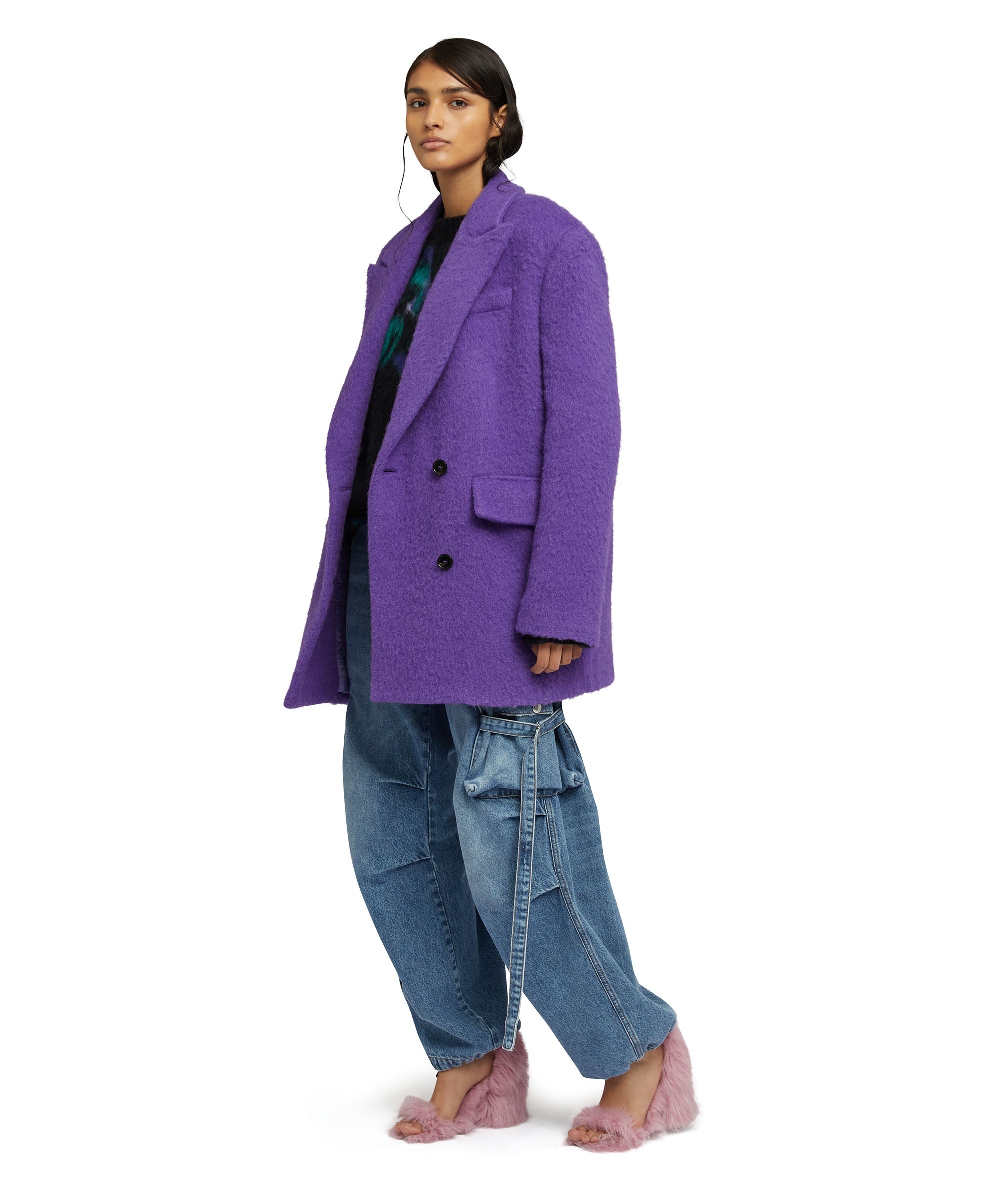 Rounded-collar sweater with "Magma" print - 5
