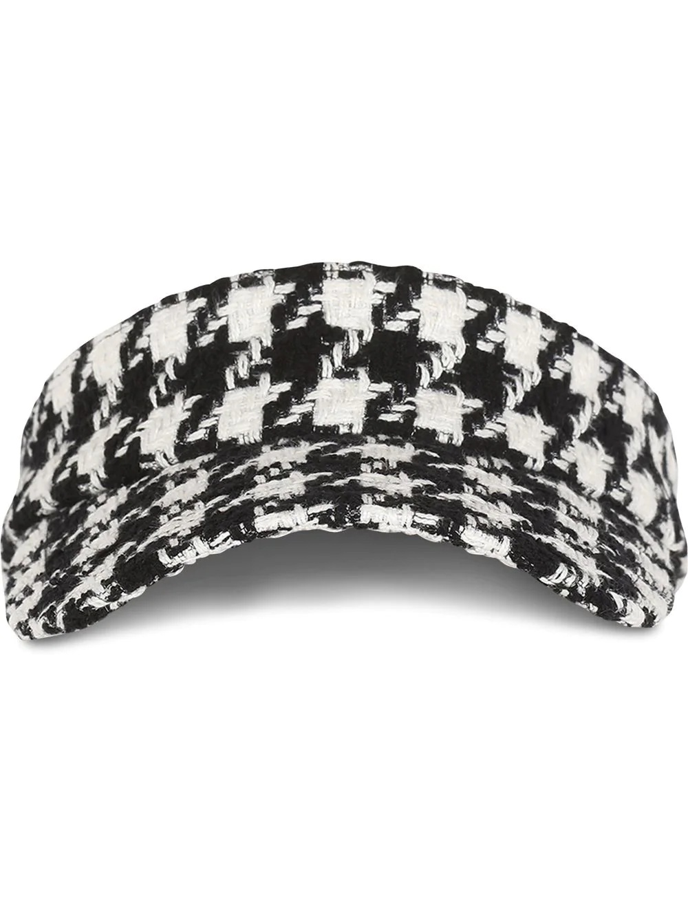 houndstooth pattern visor cap - 1