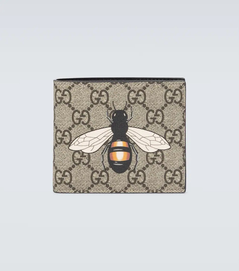 Bee printed GG Supreme wallet - 1