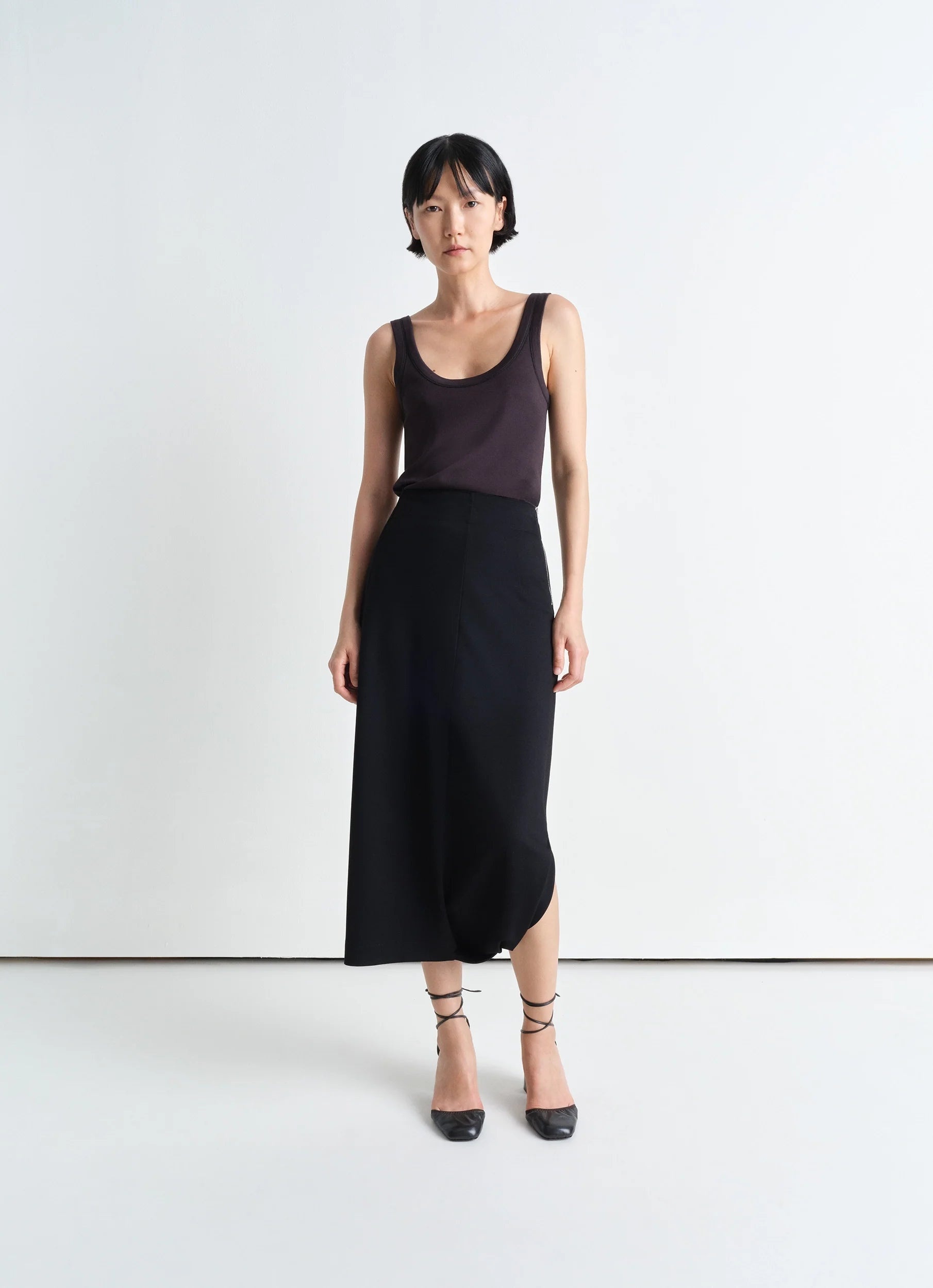 TWISTED HEM SKIRT - 2