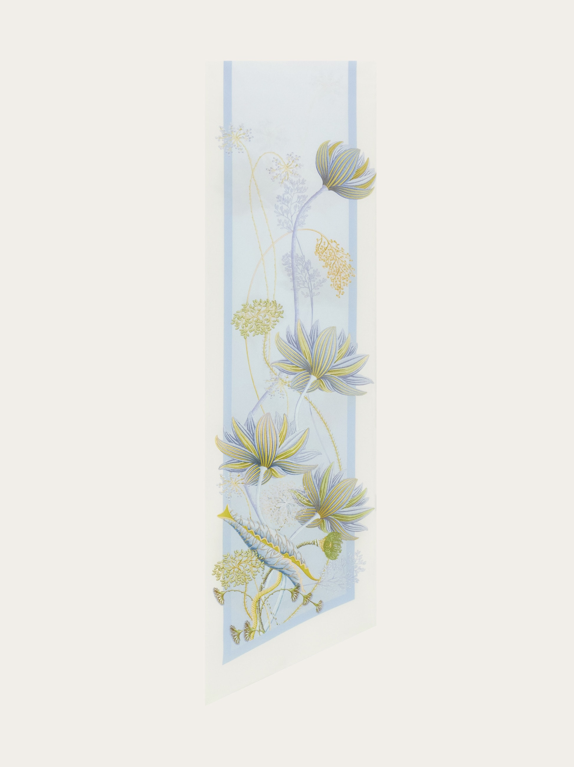 Water lily print silk bandeau - 4