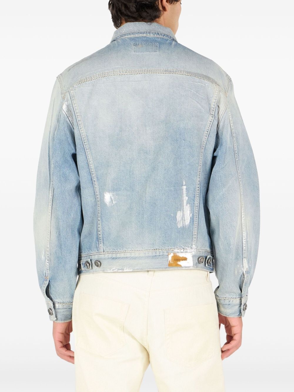 distressed denim jacket - 3