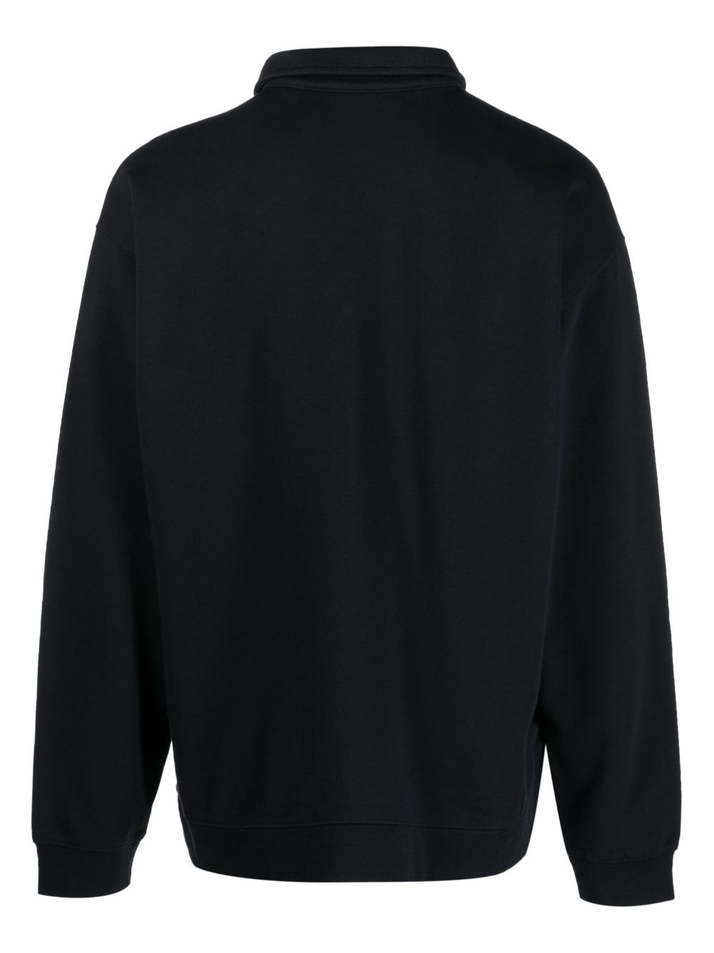 zip-detail cotton sweatshirt - 2