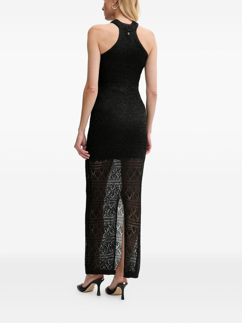 halter-neck open-knit maxi dress 3