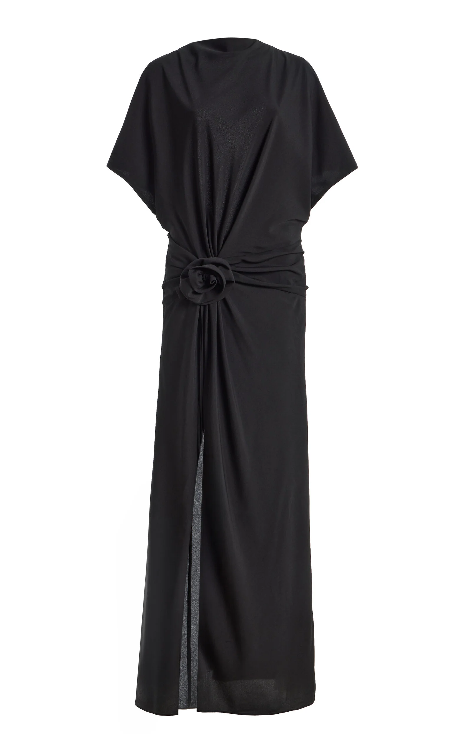 Slit Crepe Maxi Dress - 1