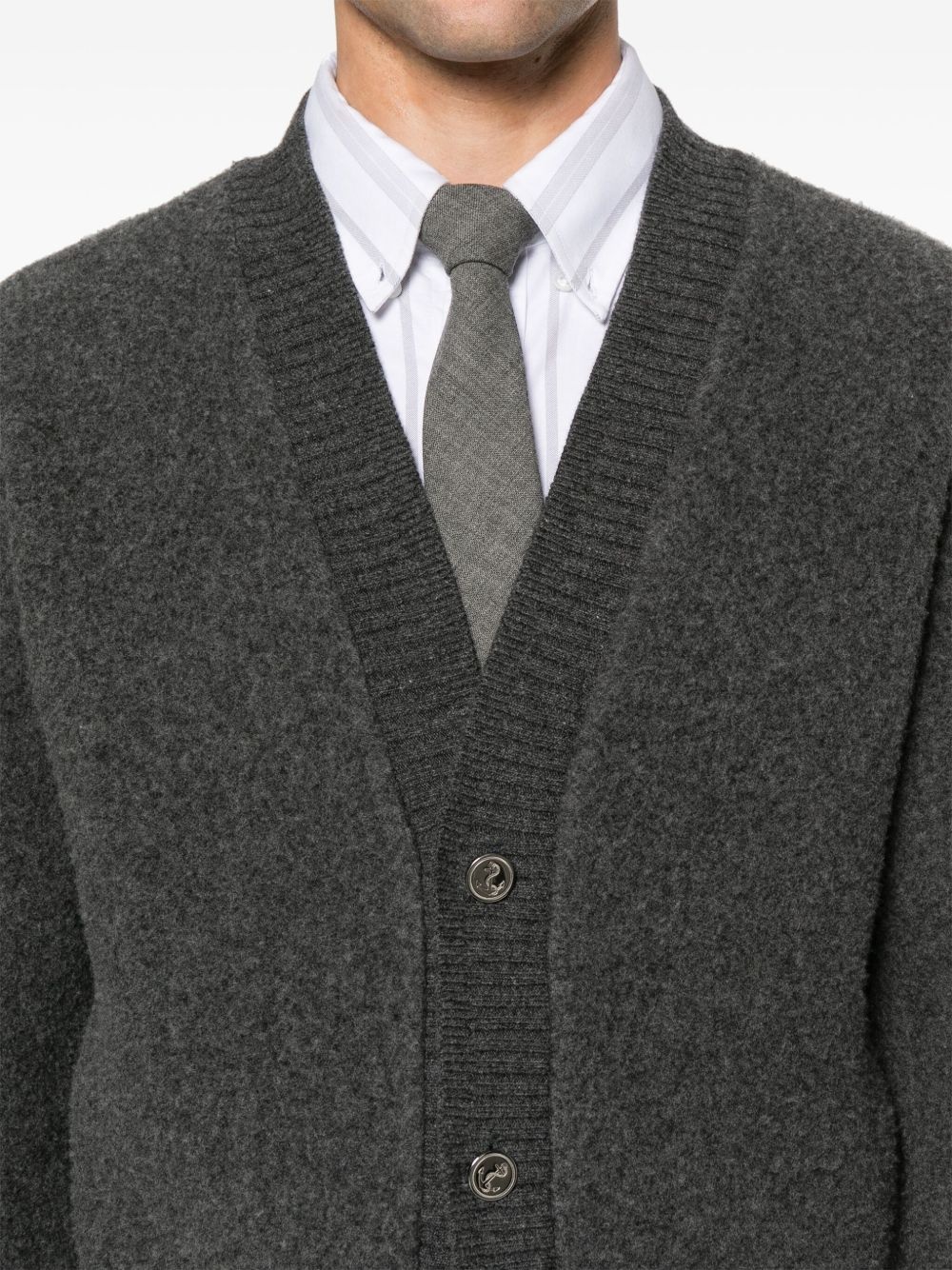 V-neck wool cardigan - 5