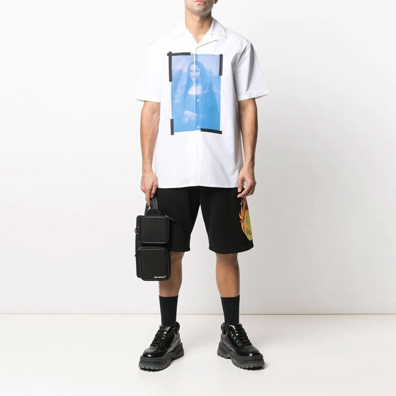 Off-White Off-White SS21 Printing Logo Short Sleeve Shirt White OMGA163R21FAB0020110 outlook