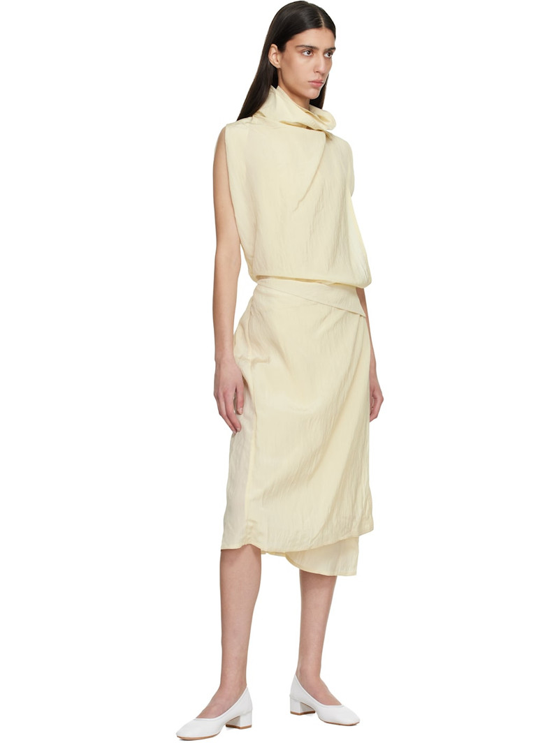 LE17SEPTEMBRE Off-White Celia Wrap Midi Dress outlook