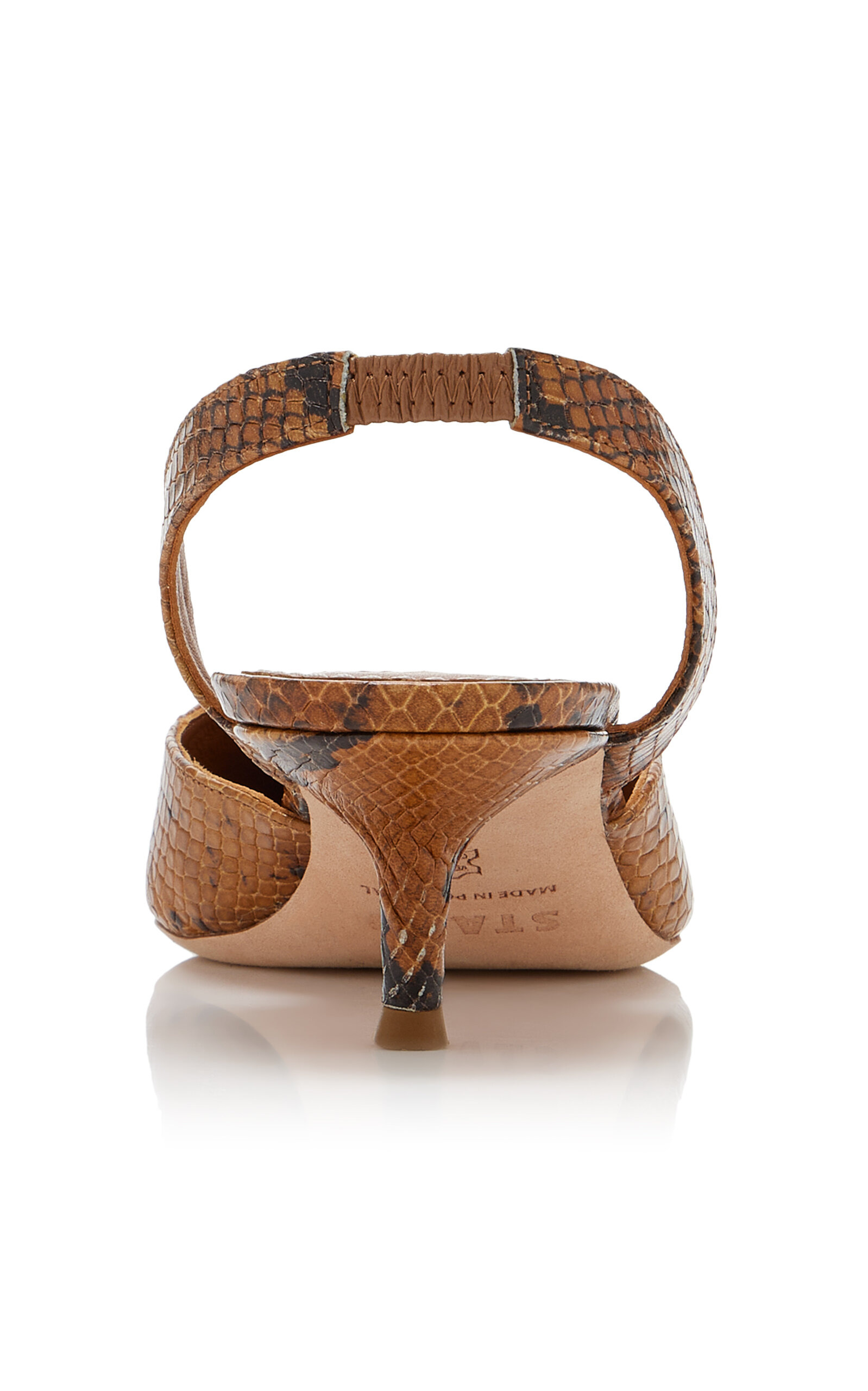 Sebastian Snake-Effect Leather Slingback Pumps animal - 5