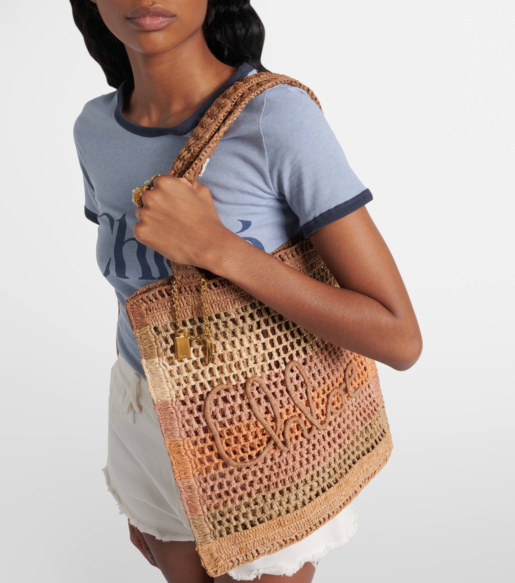 Summer Banana raffia tote bag - 2