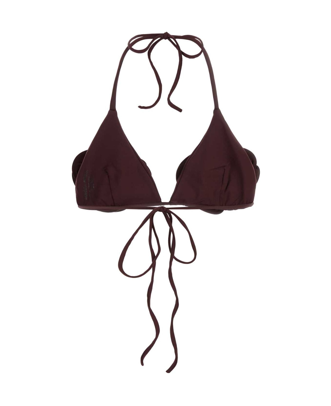 Grape Stretch Nylon Bikini Top - 2
