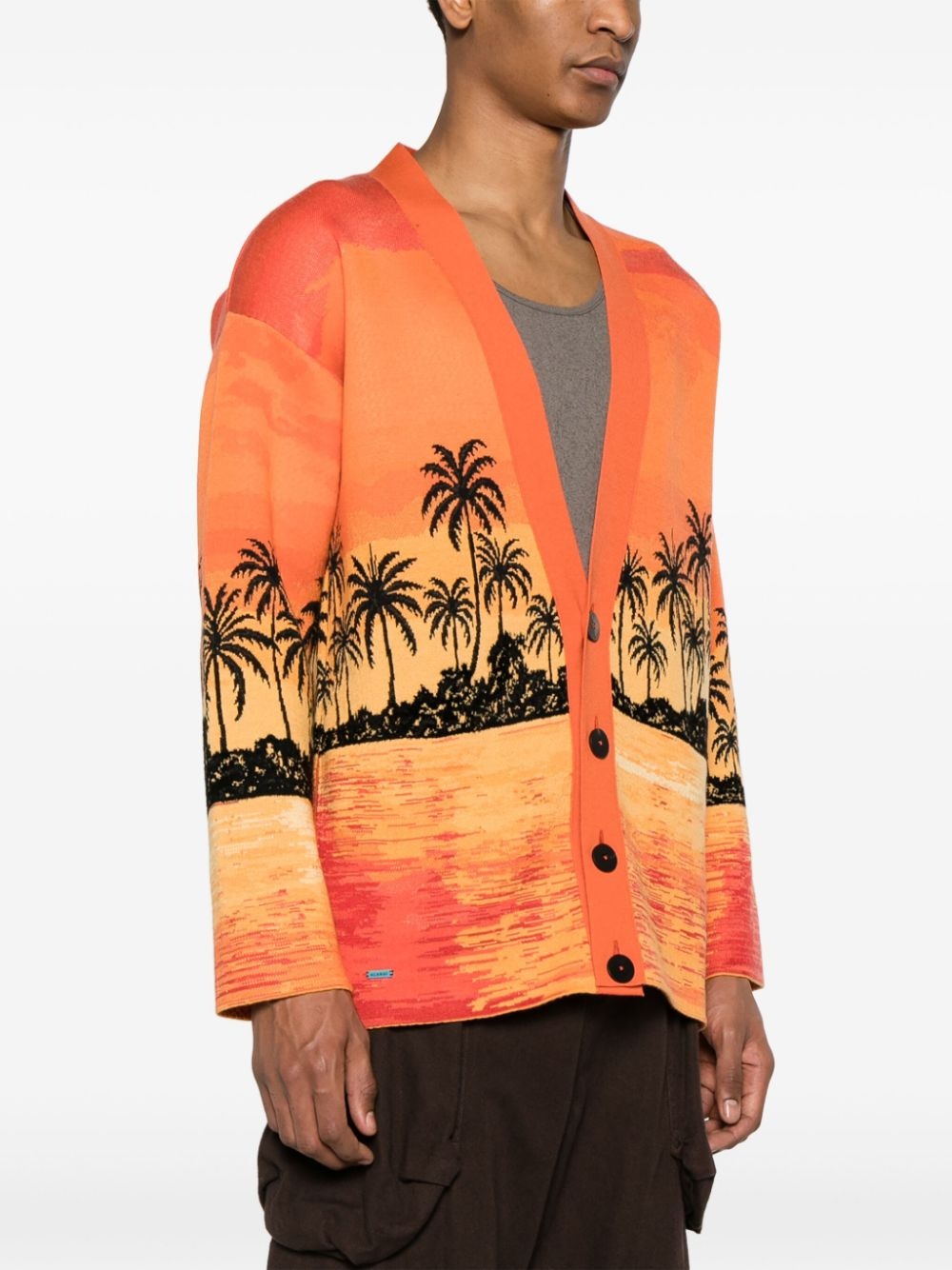 Kerala Sunset intarsia-knit cardigan - 3