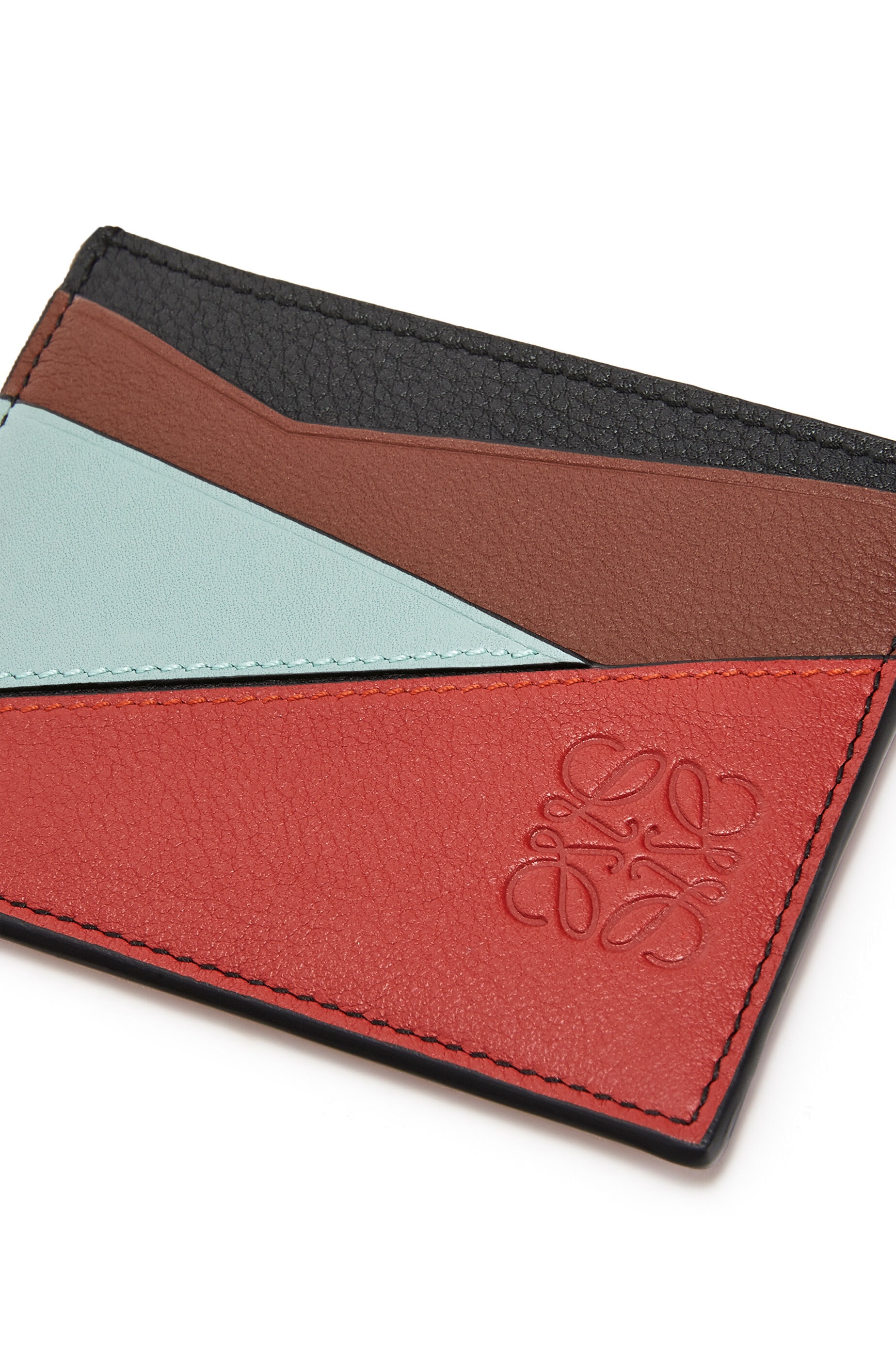 Puzzle plain cardholder in classic calfskin - 4