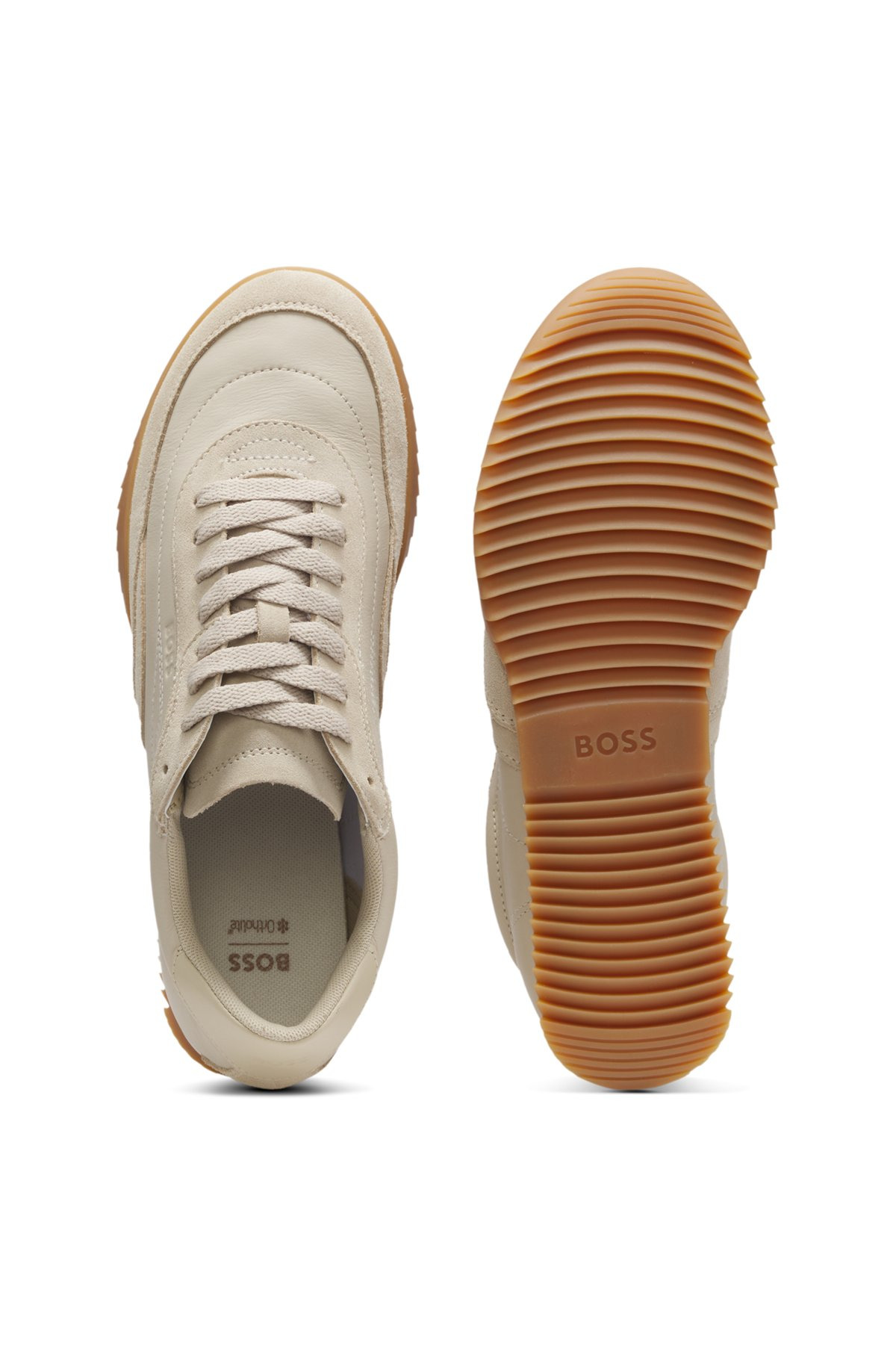 TRAINERS IN LEATHER AND SUEDE - 4