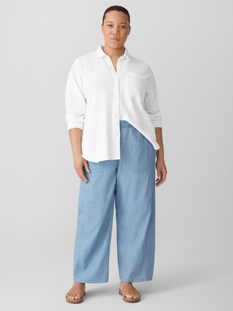 Airy Organic Cotton Twill Wide-Leg Pant 6