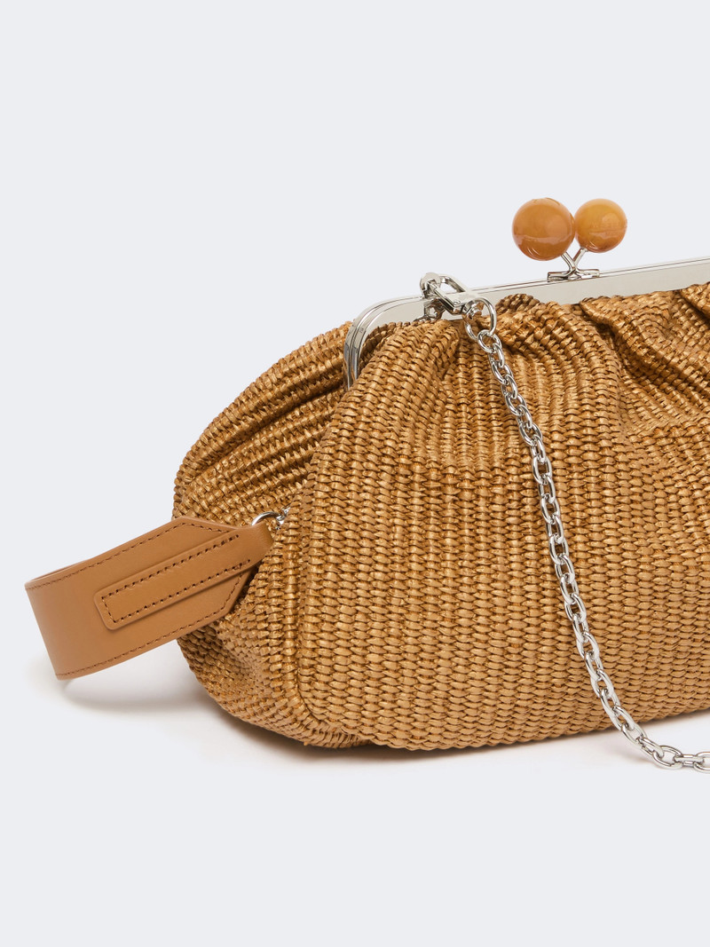 FORTUNA Medium raffia-effect Pasticcino bag - TANGERINE 3