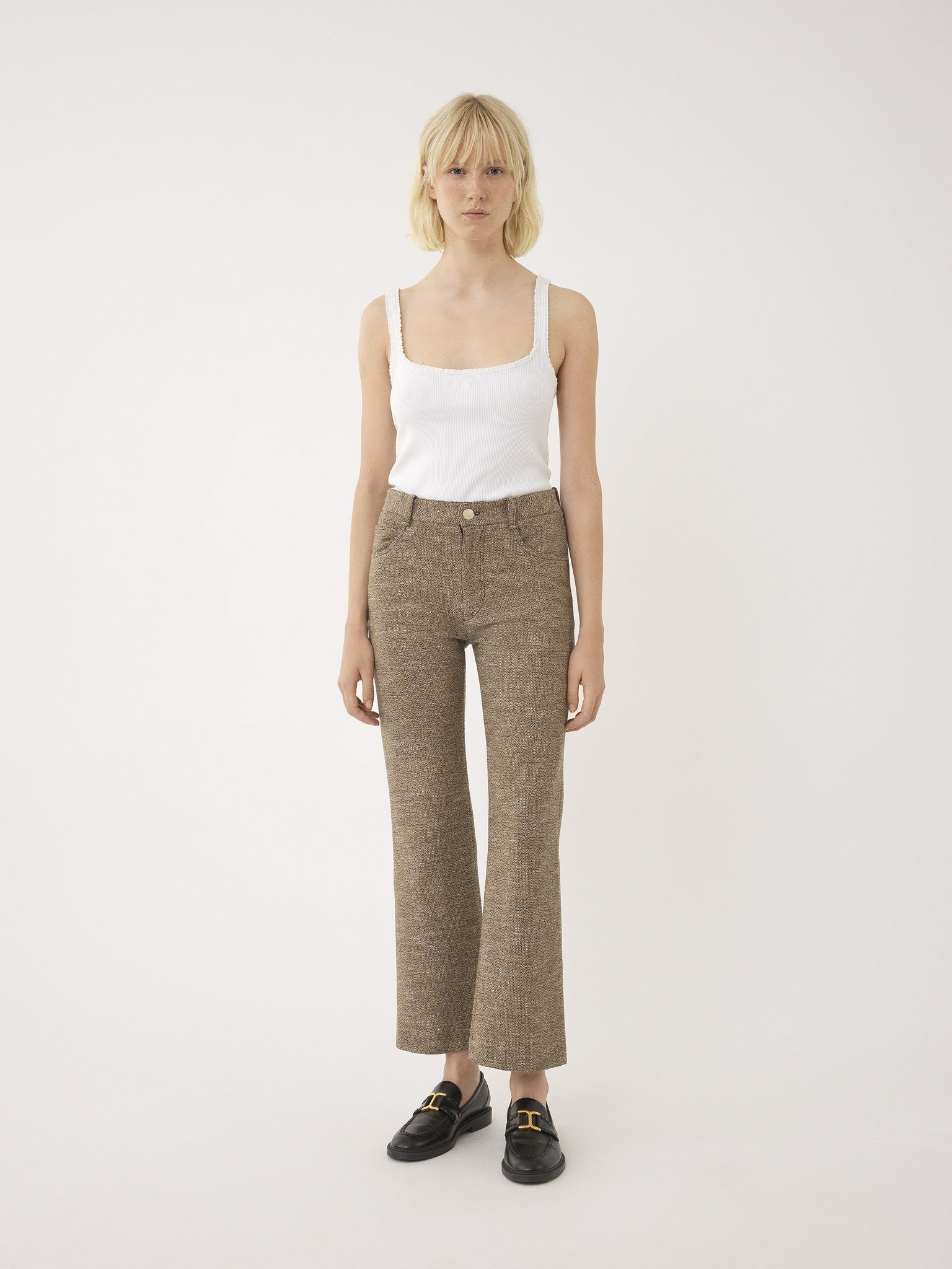 CROPPED BOOTCUT PANTS WITH MARCIE SIGNATURE - 3