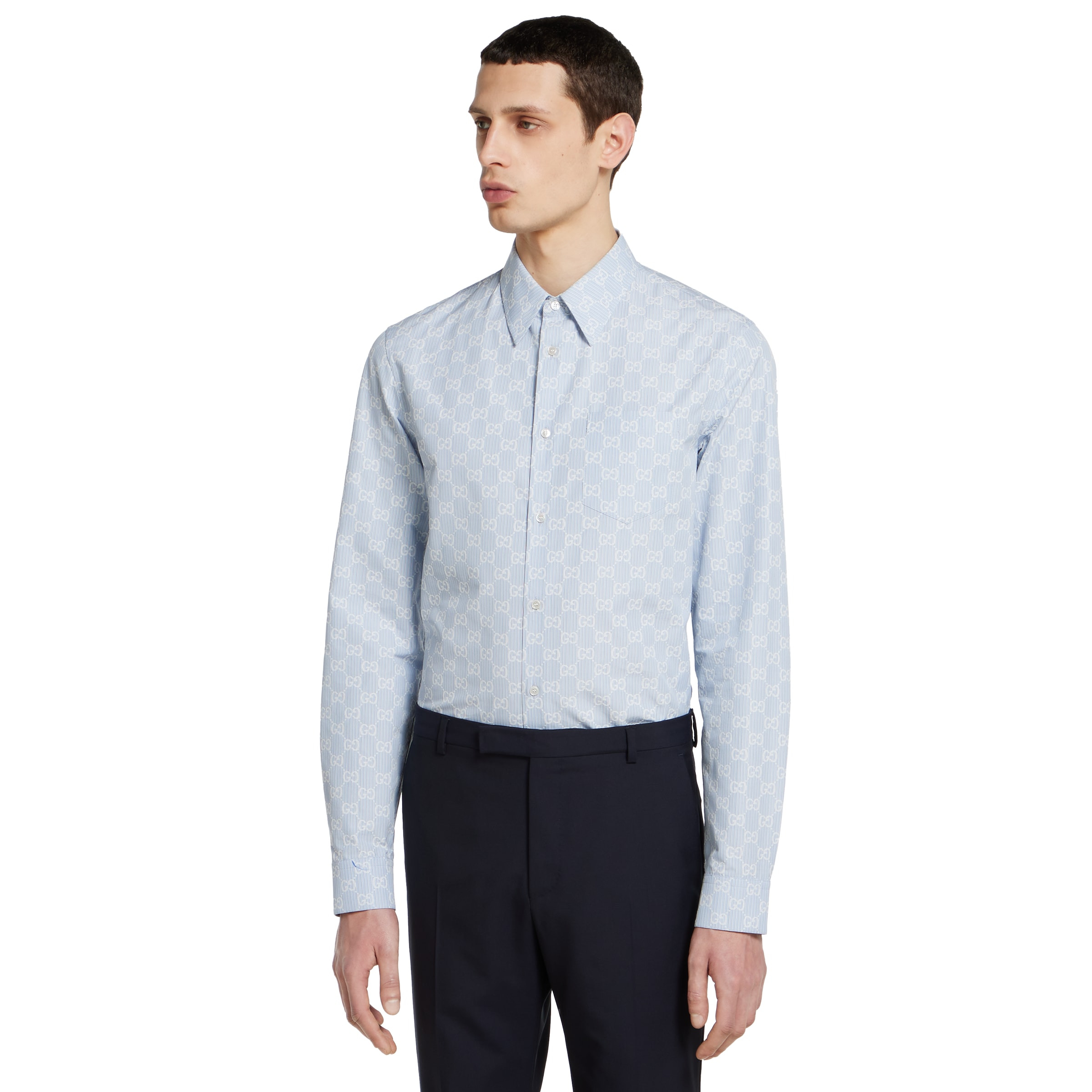 Striped GG cotton jacquard shirt - 3