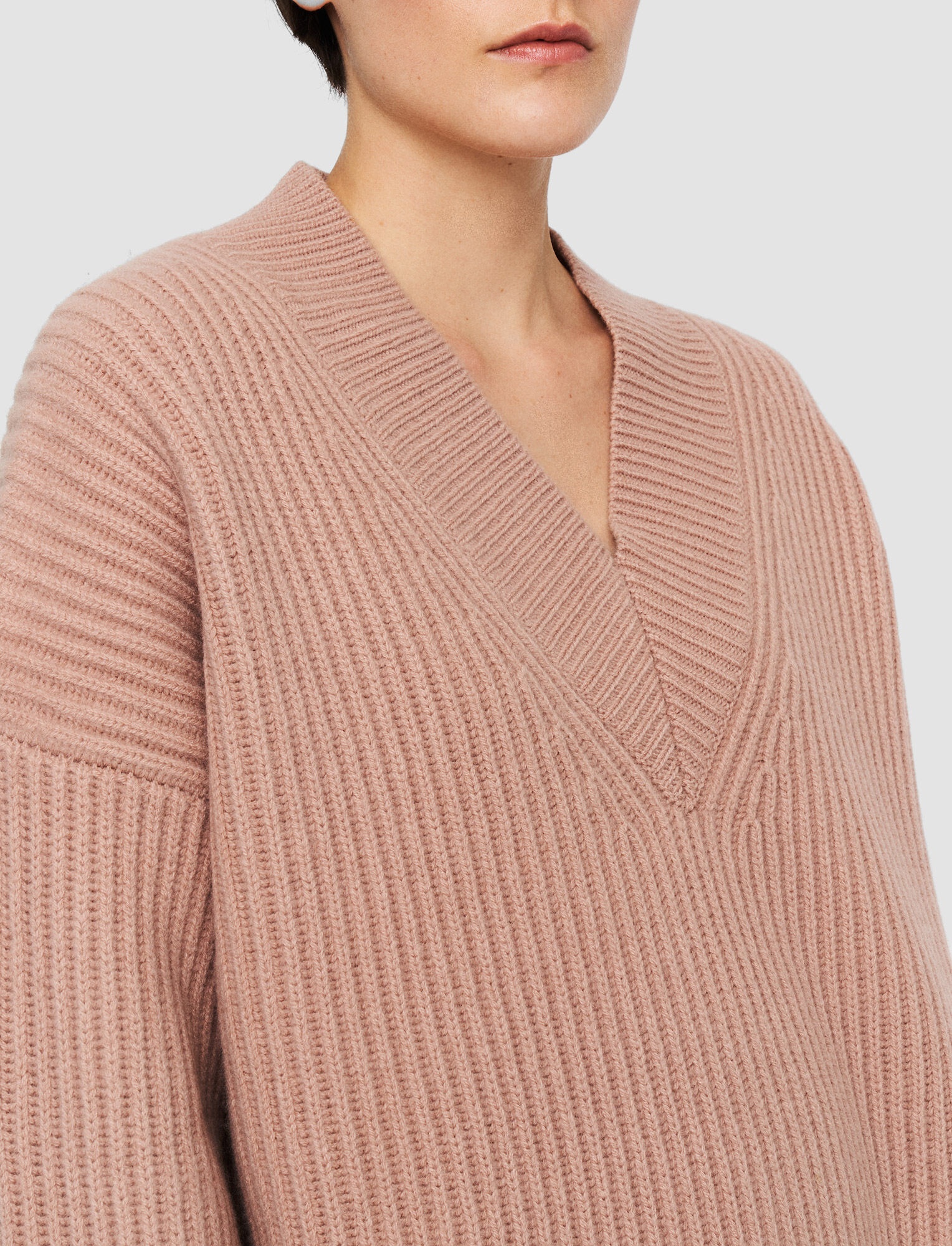 Cardigan Stitch V Neck Jumper - 5