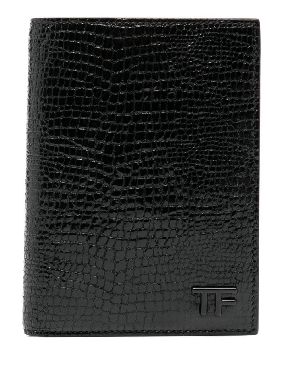 embossed lizard-skin effect cardholder - 1