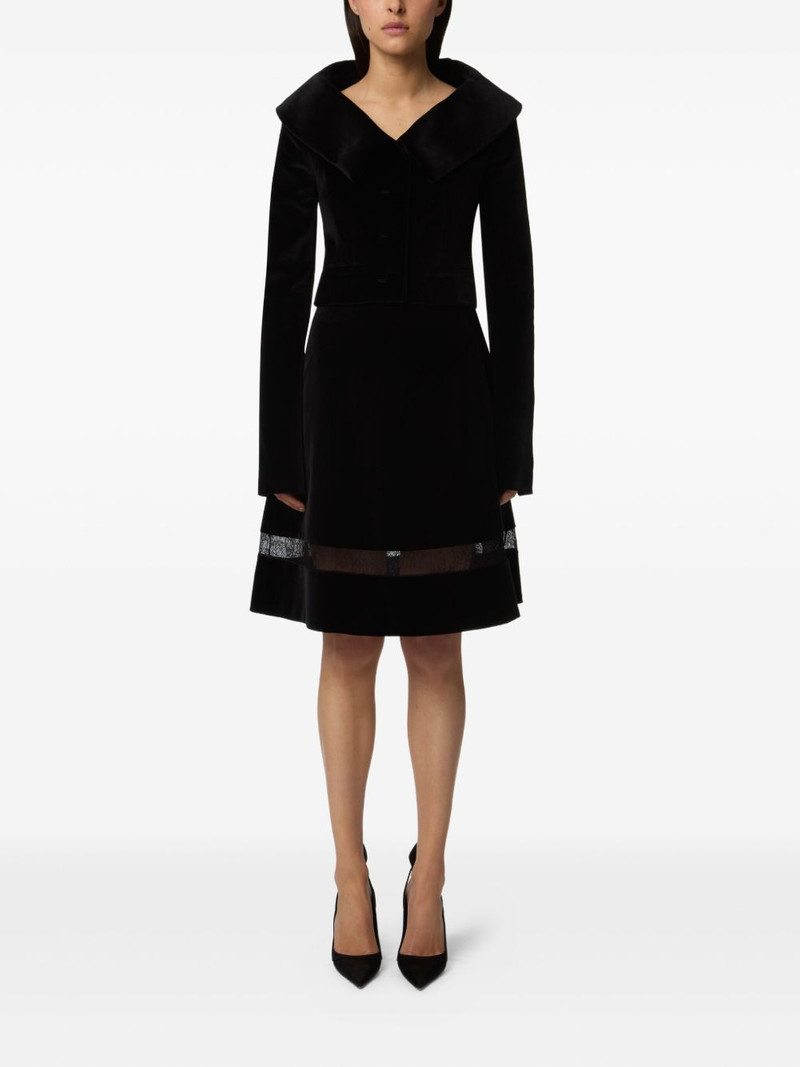 NINA RICCI wide-collar velvet jacket outlook