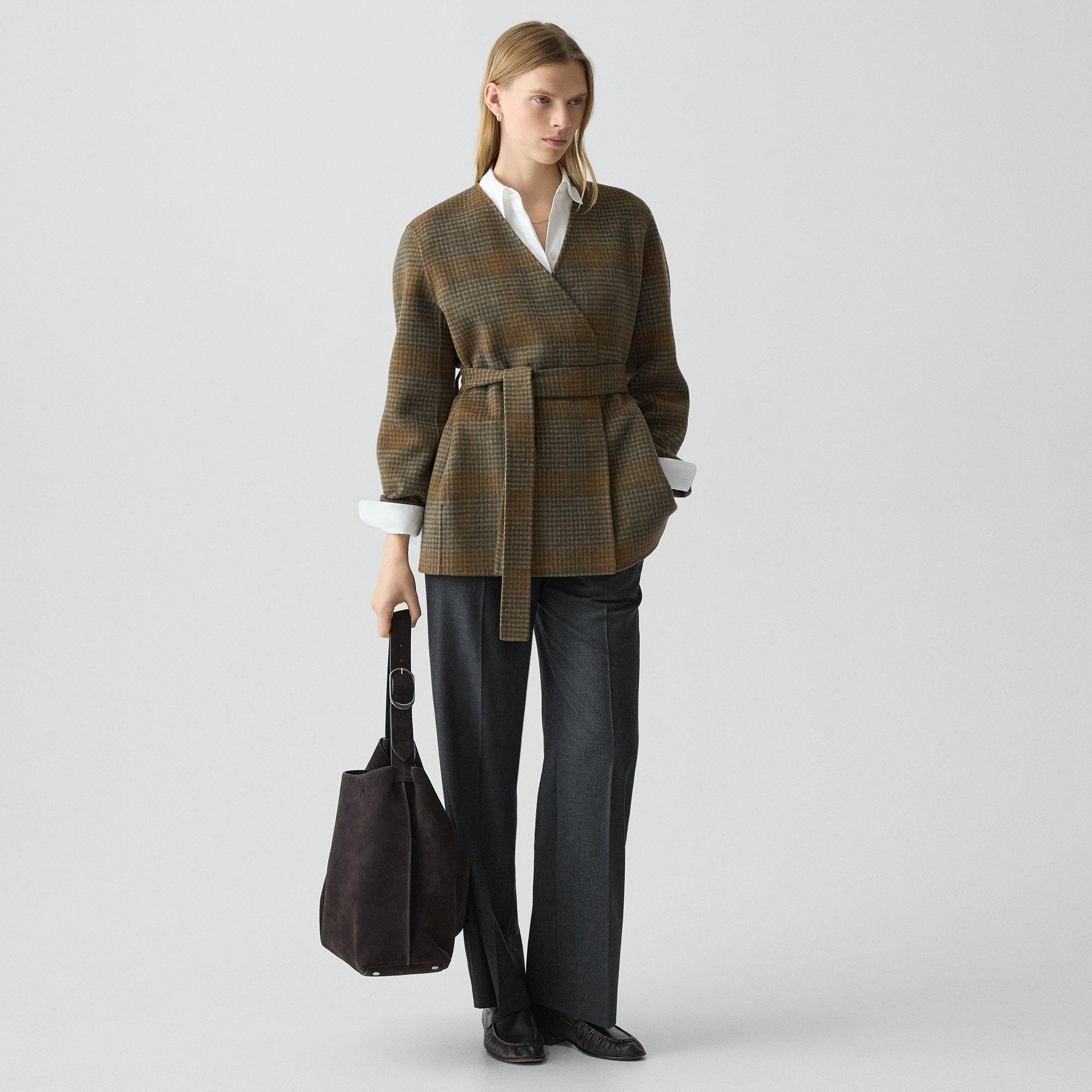 Cardigan Jacket in Plaid Wool-Cashmere - 6