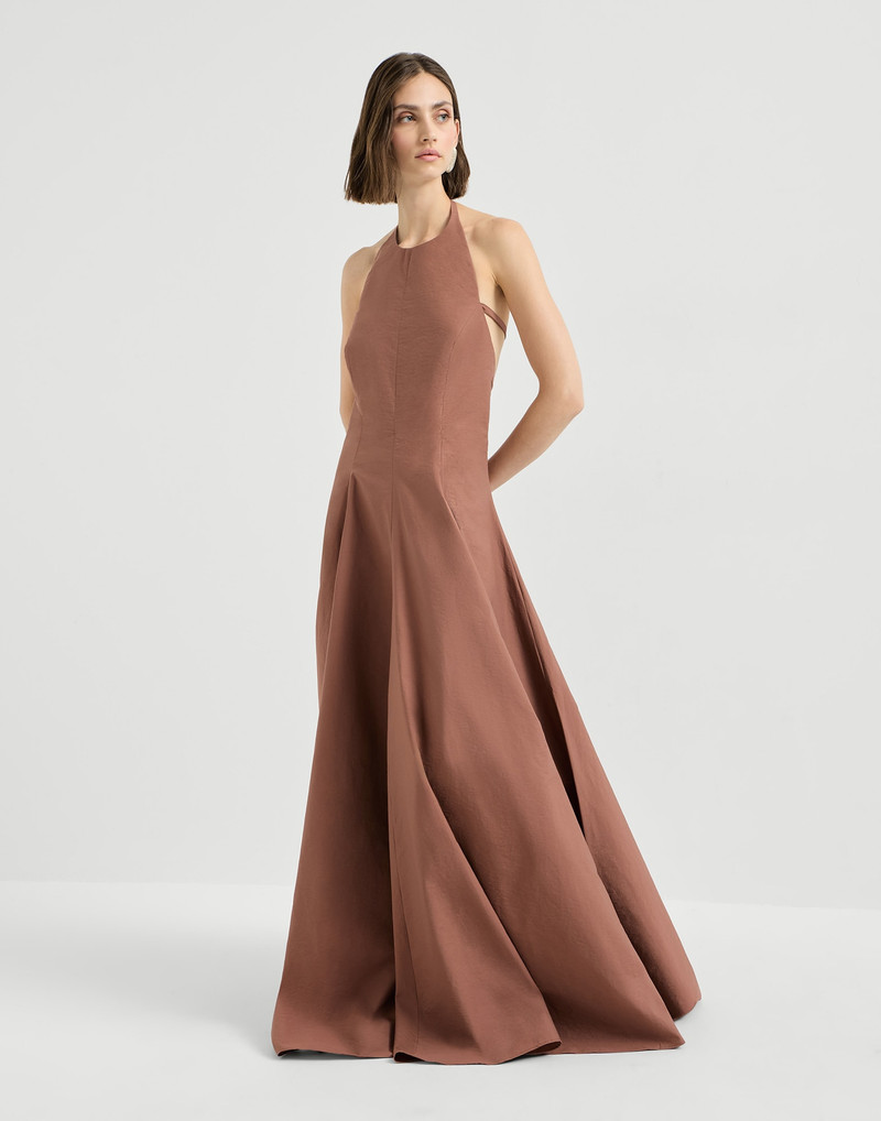 Techno cotton poplin halterneck dress 2
