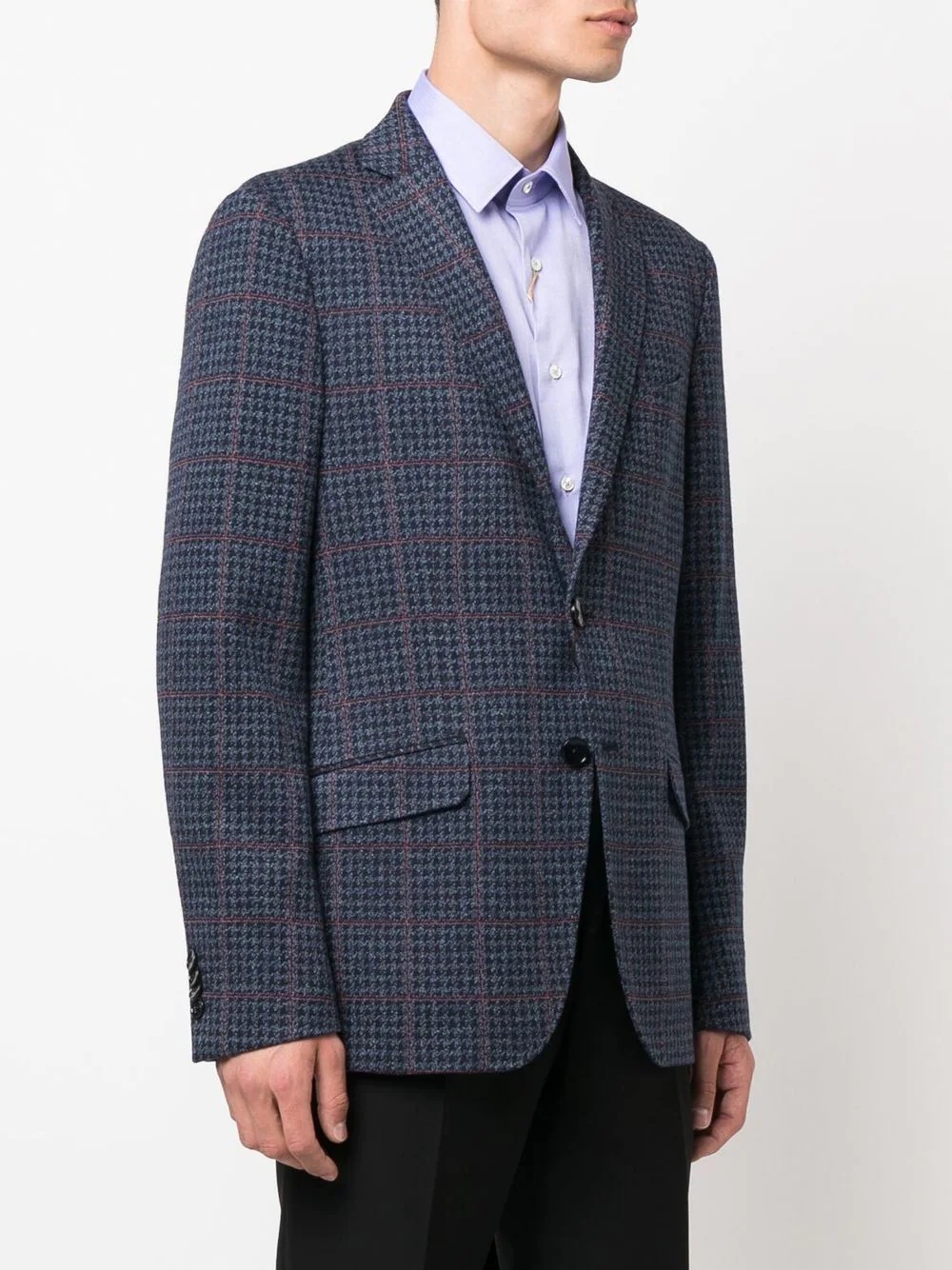 tailored check jacket - 3