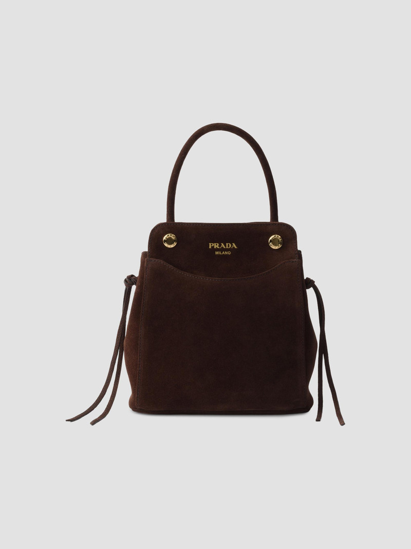Women's Carry Mini Suede Handbag - Brown 1