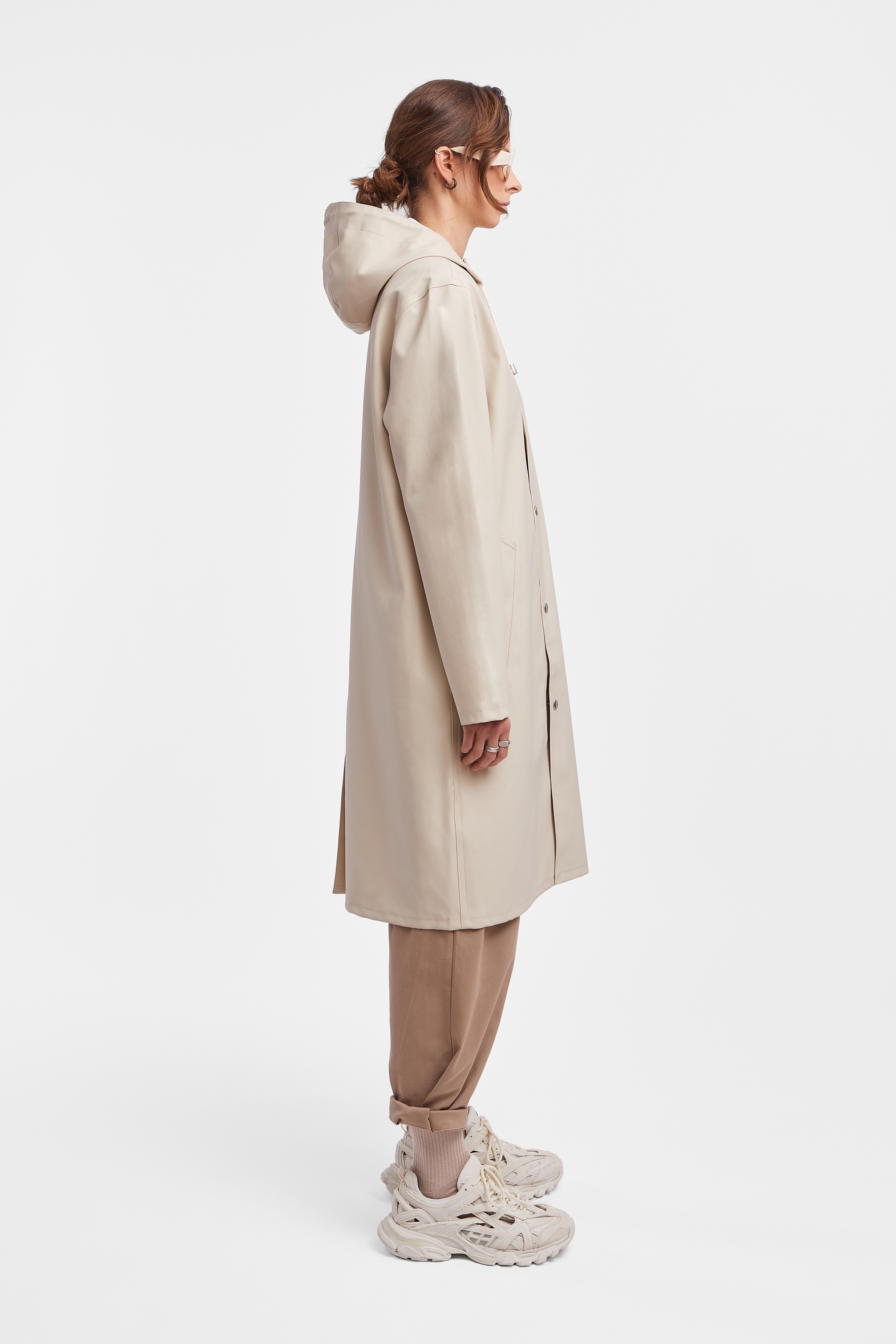 Stockholm Long Women Oyster Raincoat Oyster - 3