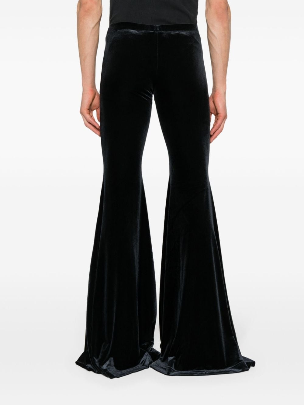velour flared trousers - 5