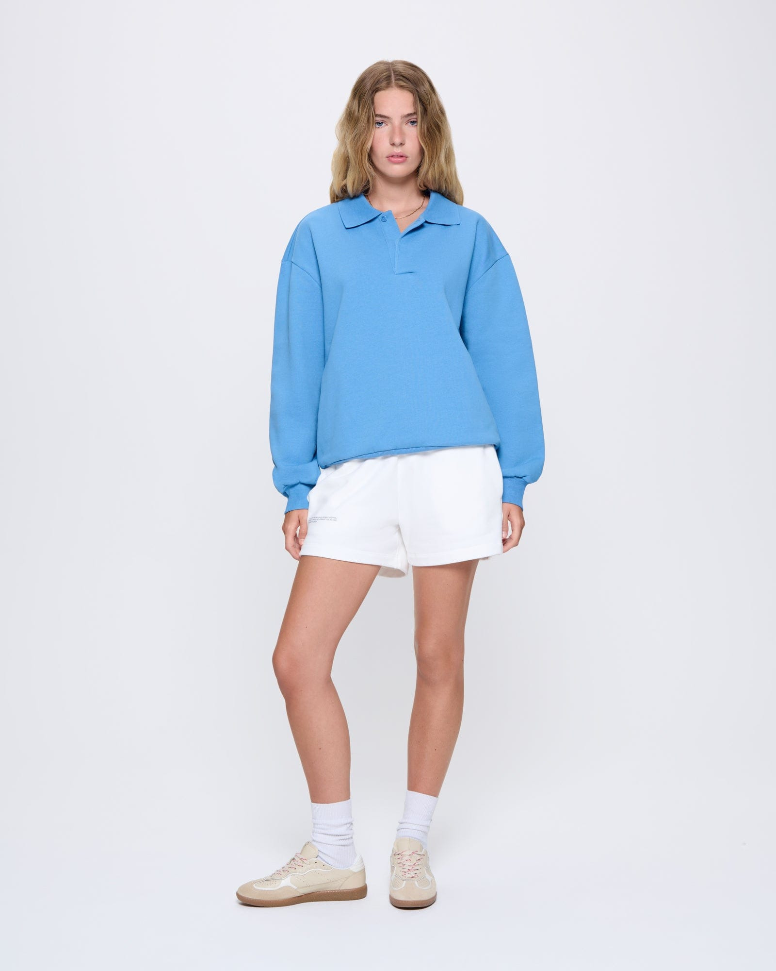 Womens DNA Heavyweight Polo Sweatshirt - Summit Blue - 3
