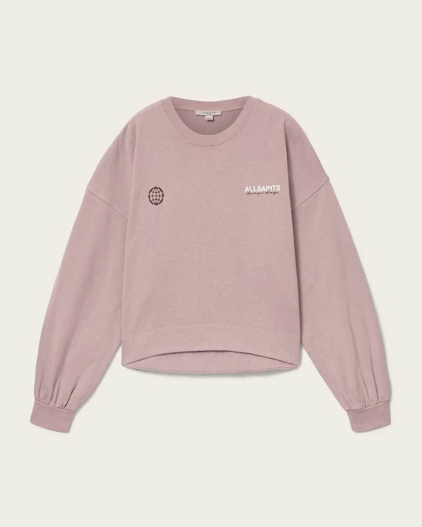 EMBLEM OVERSIZED LILA SWEATSHIRT - 1