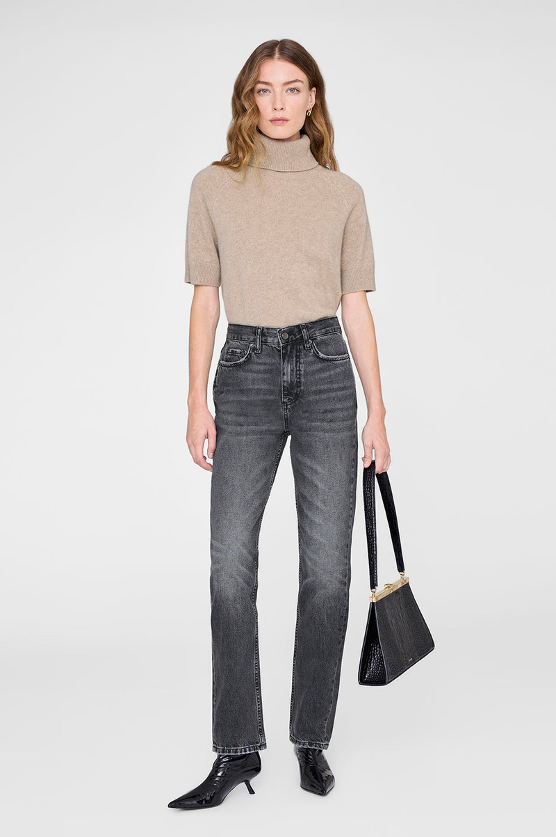 ANINE BING Jackson Turtleneck Sweater - Stone Melange outlook