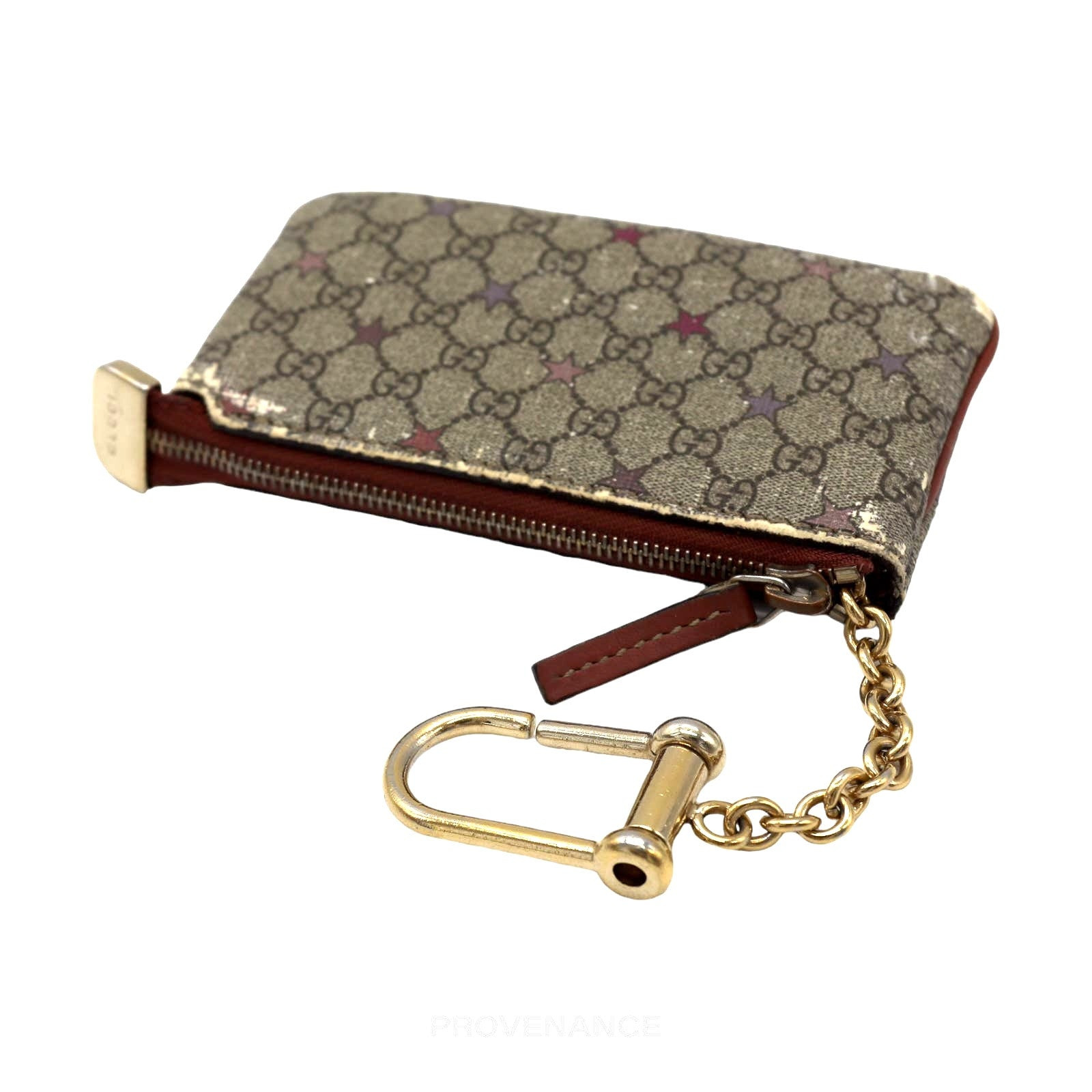 Gucci Key Pouch Cles - Micro GG Supreme Stars Red - 4