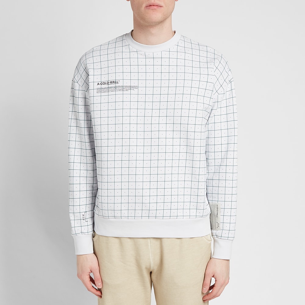 A-COLD-WALL* Grid Print Crew Sweat - 4