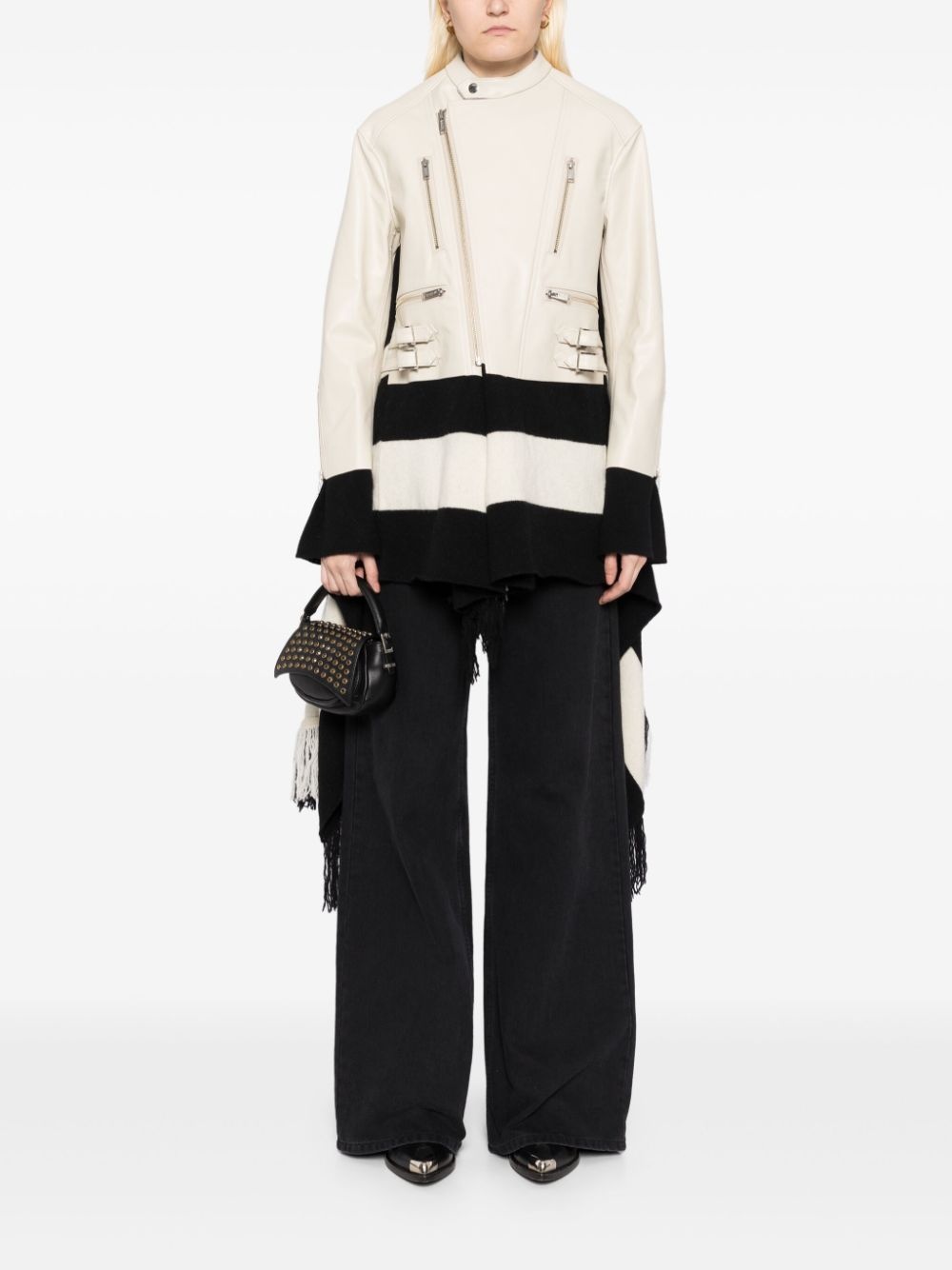 layered biker jacket - 2