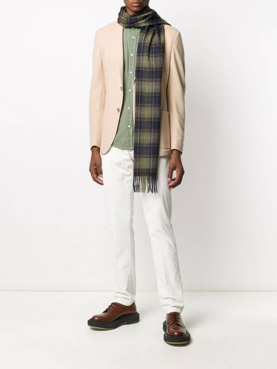 Barbour plaid print scarf outlook