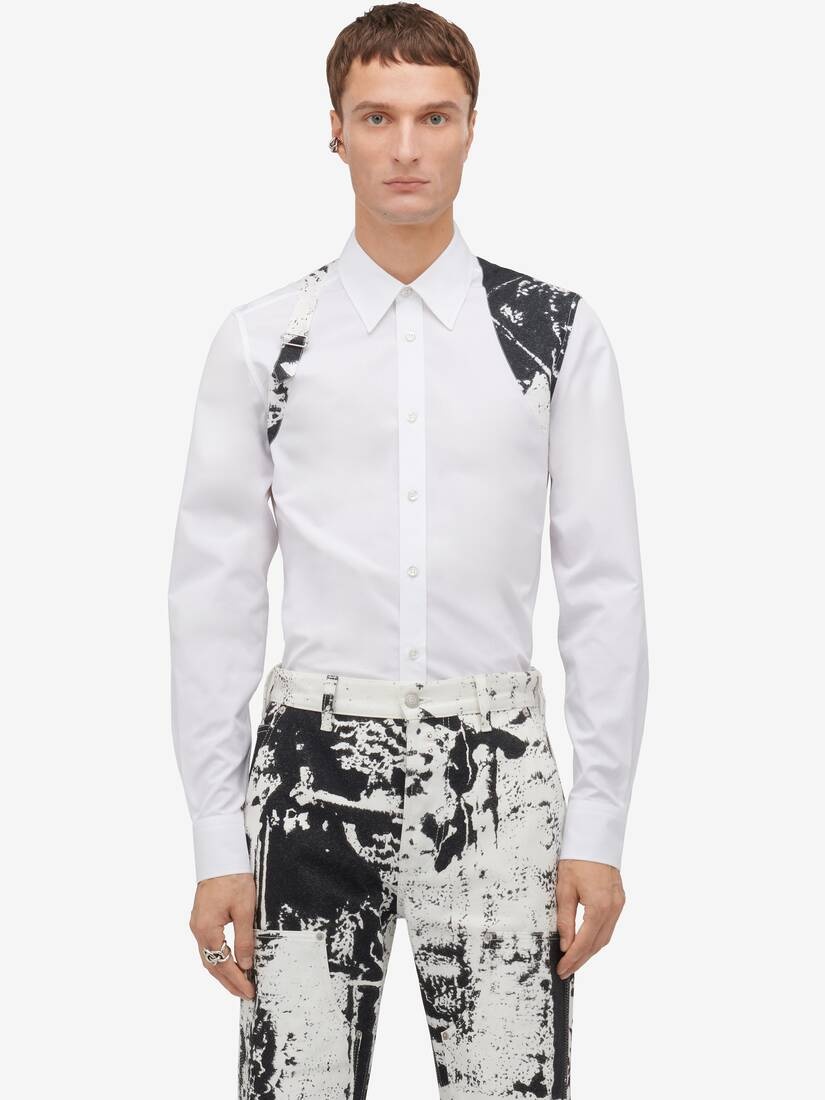 Men's Fold Harness Shirt in Optic White - 5