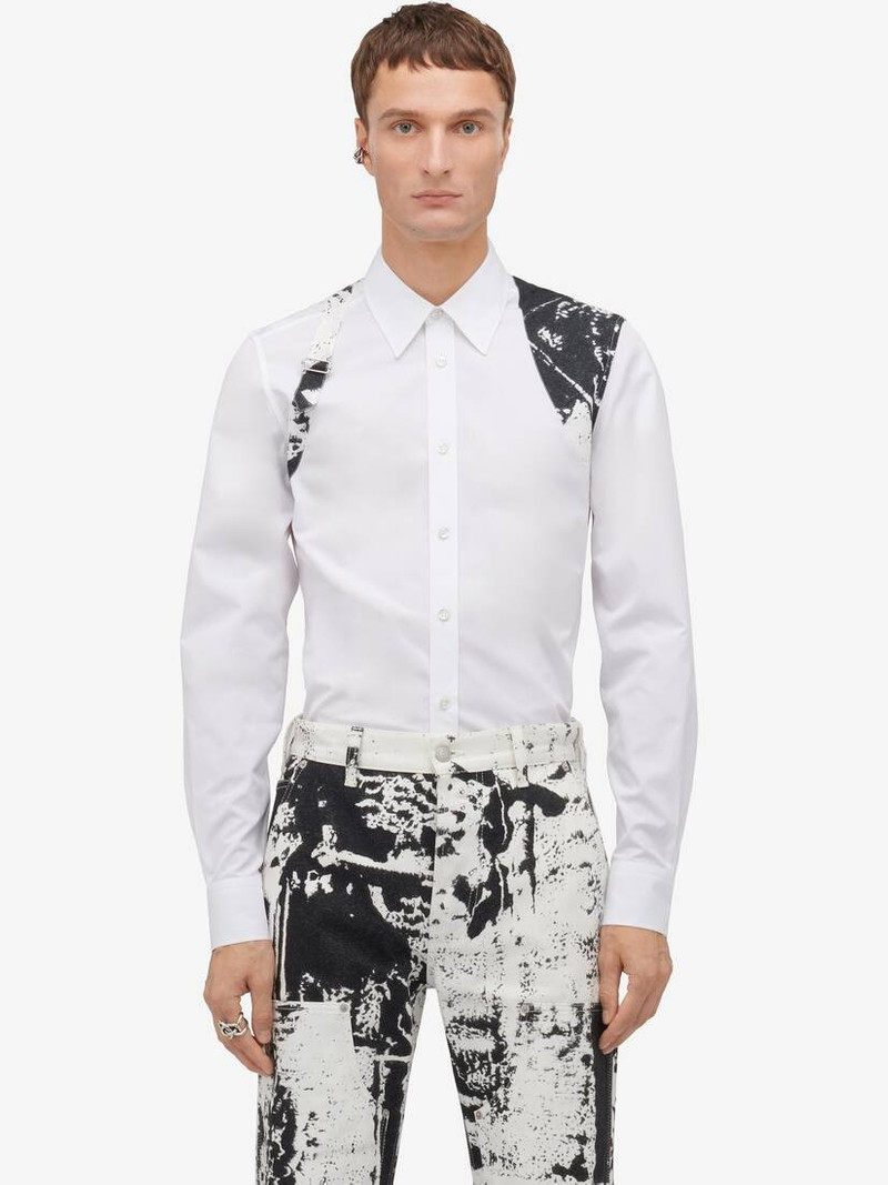 Men's Fold Harness Shirt in Optic White 5