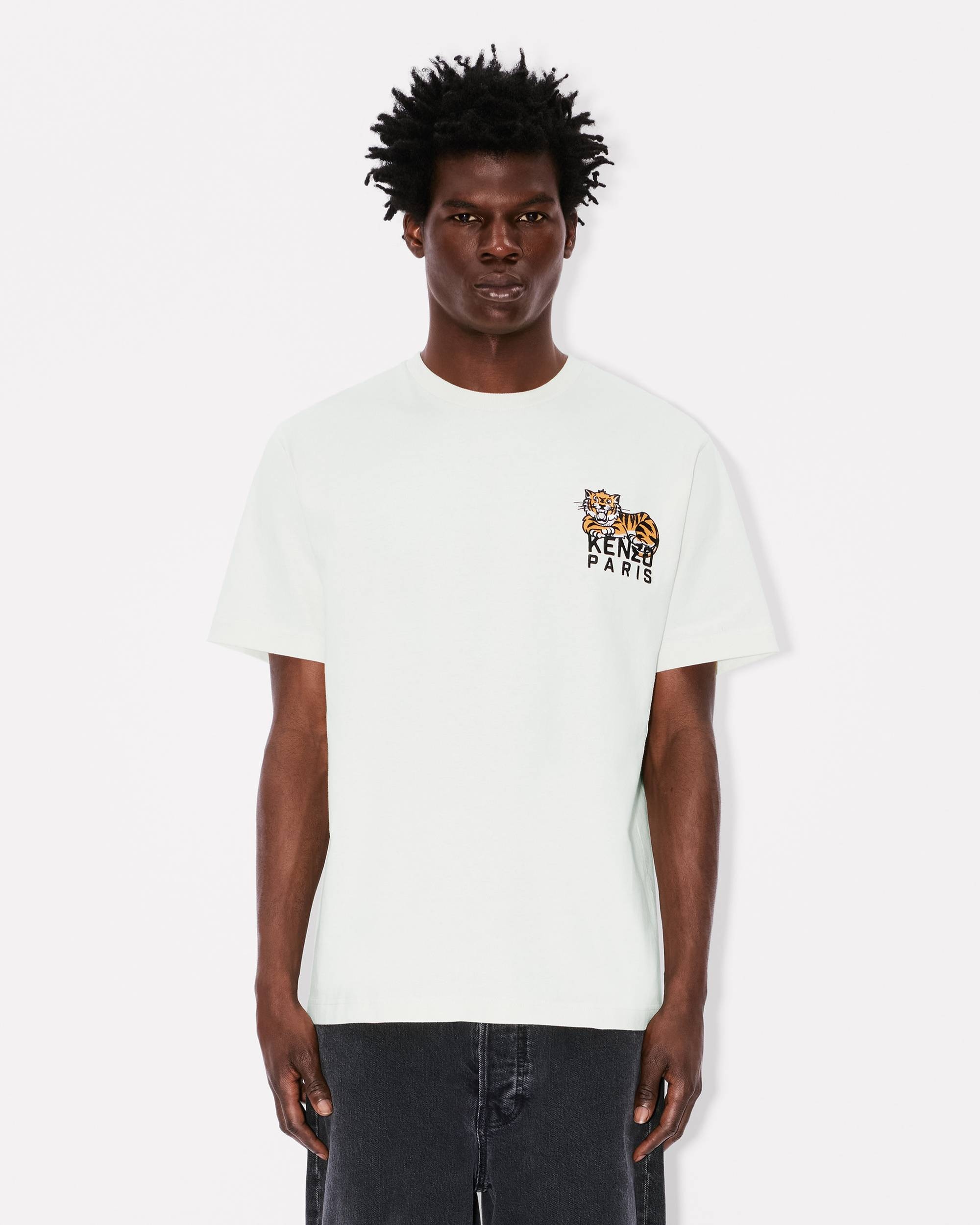 'KENZO Happy Tiger' embroidered T-shirt in cotton - 3