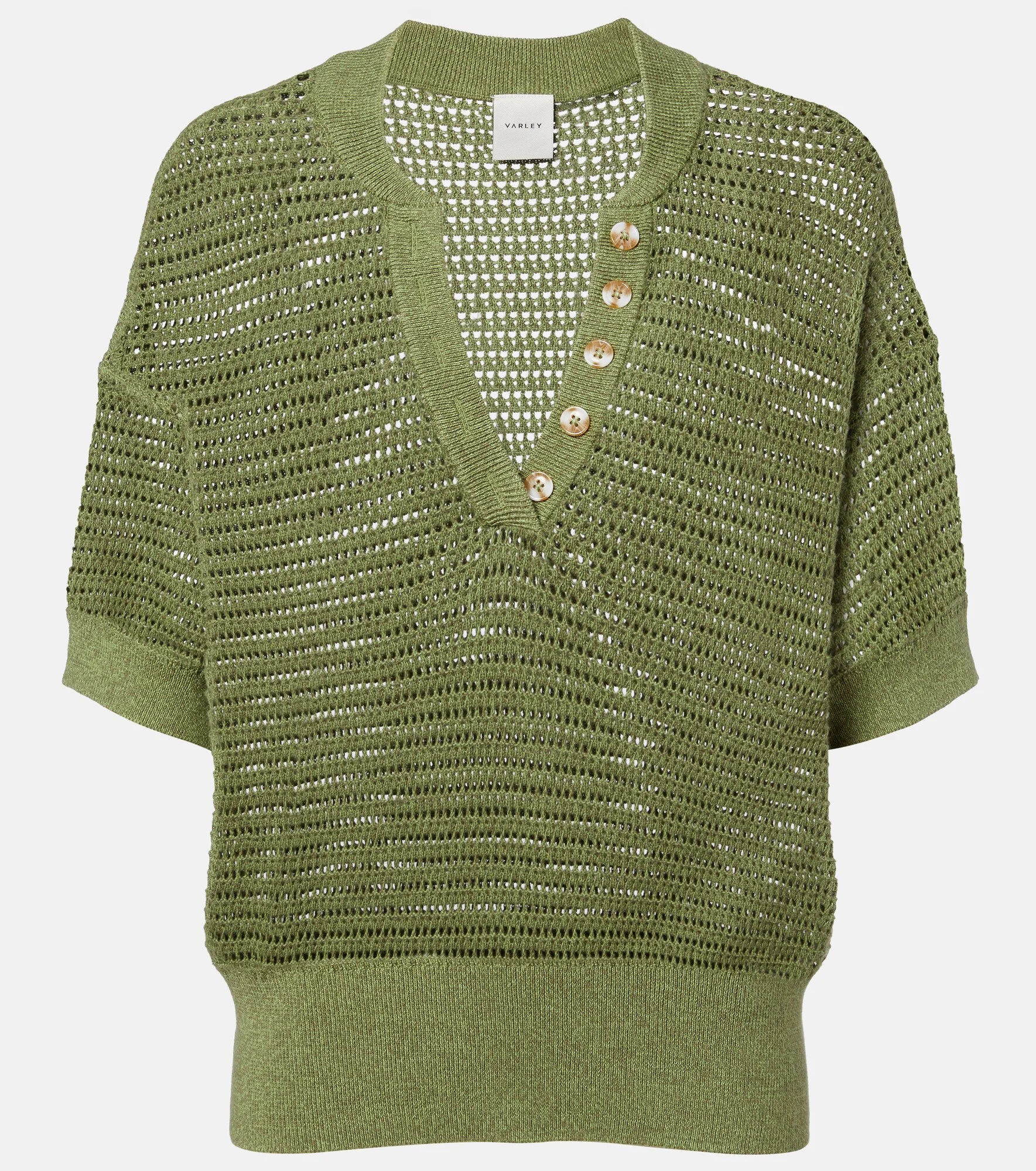 Callie open-knit cotton top - 1