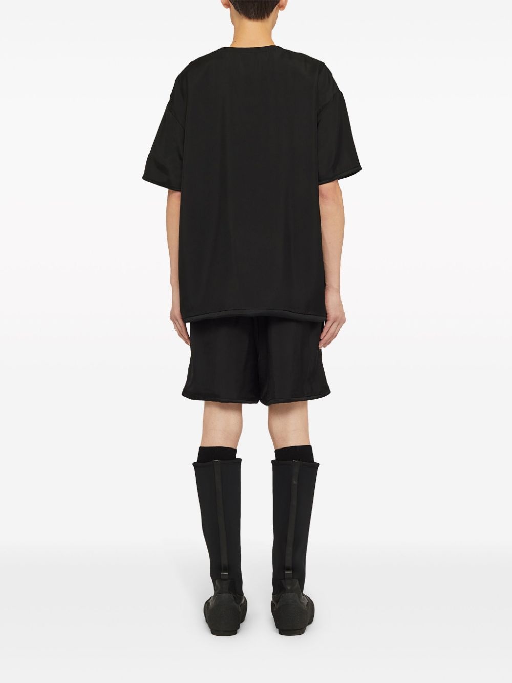 buckle-fastening thigh-length shorts - 4