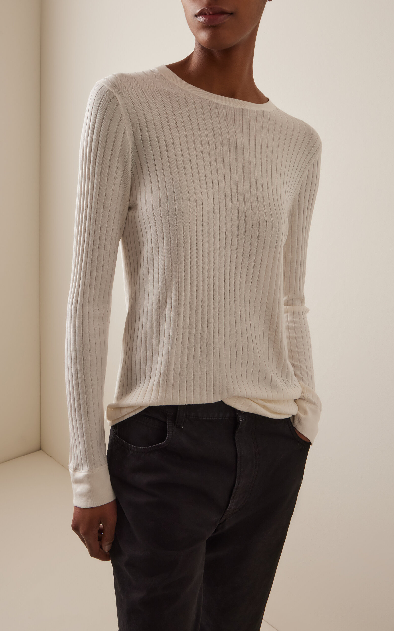 Keya Ribbed-Knit Top neutral - 3