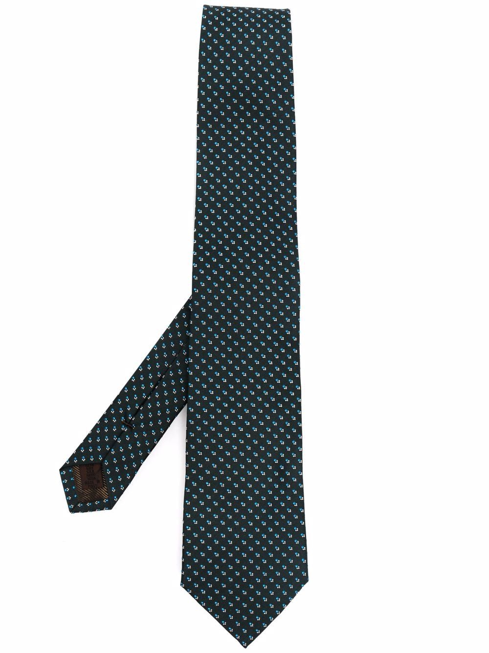 embroidered silk tie - 1