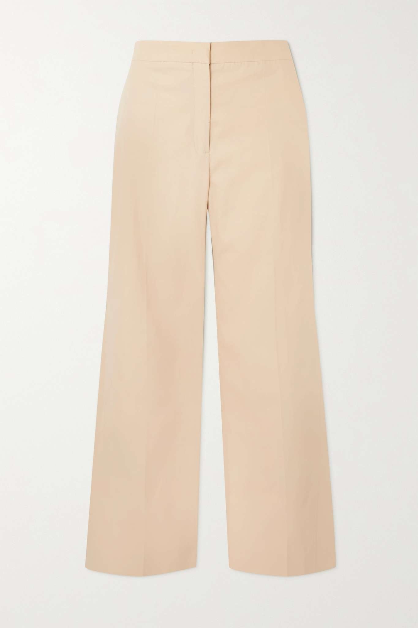 Cropped cotton-gabardine wide-leg pants - 1